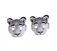 FOMIYES 2pcs Lightweight Eva Snow Leopard Mask with Elastic Band for Carnival and Costume Parties Novel Animal Mask for Halloween Cosplay and Themed Celebrations