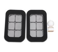 FOMIYES 2pcs Matte Black Magnetic Empty Eyeshadow Palette for Women Refillable Makeup Palettes with Secure Magnetic Closure DIY Blush and Highlighter Container Sleek Minimalist Cosmetic