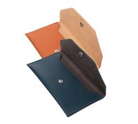 FOMIYES 2pcs Mini Cash Envelope Wallet PU Fake Leather Money Pouch with Closure Portable Budget Organizer for Women Reusable Cash Holder for Spring Festival Wedding Birthday Brown Green