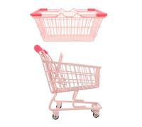 FOMIYES 2pcs Mini Shopping Cart Basket Set with Handle Colorful Shopping Basket for Pretend Play and Storage for Boys and