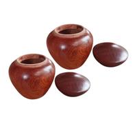FOMIYES 2pcs Mini Urns for Human and Pet Ashes Small Sealed Cremation Keepsake Containers Handcrafted Sandalwood Memorial Boxes for Funeral and Home Display