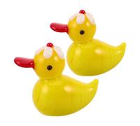 FOMIYES 2pcs Miniature Animal Figurines Glass Duck Paperweight Creative Cute Delicate Small Glass Sculpture Home Accent ’s Room Decor
