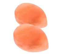 FOMIYES 2pcs Natural Mineral Salt Soap Hand Carved Heart Leaf Shape for Shower Deodorant Stone Body Scrub Bar Sugar Exfoliating and Hot Stone Massage Function