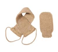 FOMIYES 2pcs Natural Sisal Exfoliating Bath Gloves Back Scrubber Washcloth for Shower Use Loofah Towels Set for Men Women