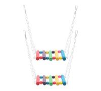 FOMIYES 2pcs Parrot Hanging Bridge Wood Parrot Toy Rope Bridge for Bite Resistant Premium Wood Material Can Be Hung on The Cage Colourful Bird Cage Swing for Pet Birds