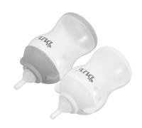 FOMIYES 2pcs Pet Feeding Bottles 100ml with Silicone Nipples for Puppy and Kitten Nursing Gray and White Portable Plastic Pet Feeder Kitten and Dog Milk Feeder