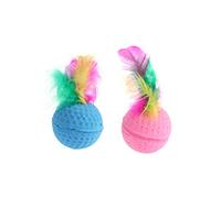FOMIYES 2pcs Pet Toys Sponge for Cats Cute Tails Stimulates Prevents Scratching for Indoor Play