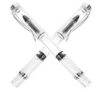 FOMIYES 2pcs Piston Filling Ink Pens 0.38mm Fine Tip Neutral Gel Pens Smooth Writing Calligraphy Office Use Portable Refillable for Students and Artists