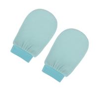 FOMIYES 2pcs Plant Fibre Body Scrubber Gloves Exfoliating Bath Gloves Mitten Shape with Rich Lather and Circulation Stimulating Features for Traveling and Camping