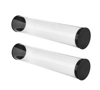 FOMIYES 2pcs Plastic Golf Ball Tube with Caps for Five Balls