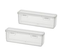 FOMIYES 2pcs Plastic Sunglass Organizer Sunglasses Storage Boxes Dustproof Lid Stackable Portable Glasses Holders for Travel and Home