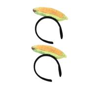 FOMIYES 2pcs Plush Corn Headbands for Women Halloween Cosplay Accessories Fall Party Favors Thanksgiving Costume Props