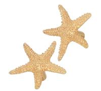 FOMIYES 2pcs Polished Brass Star-Shaped Drawer Handles for Wardrobe Cabinet Door Pulls, Decorative Star Knobs for Nursery Dresser, Ocean Theme ’s Furniture Hardware