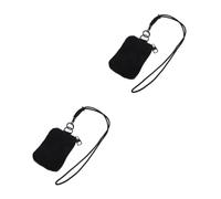 FOMIYES 2pcs Portable Coin Purse Zipper Pockets for Keys Cards and Earphones Cable Storage Bag for Travel Sports and Everyday Use as Jewelry Bag Id Card Holder