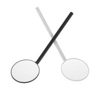 FOMIYES 2pcs Portable Eyelash Checking Mirror Lightweight Cosmetic Mirrors for Lash Examination and Makeup, White Black Eyelash Extensions Inspection Tool for Beauty Use