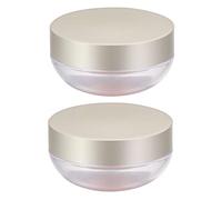 FOMIYES 2Pcs Portable Loose Powder Box Compact Cosmetic Storage Containers with Elastic Net Sifter Reusable Makeup Powder Cases for Travel and DIY Mixing Safe Plastic Material