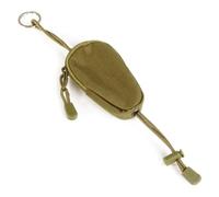FOMIYES 2pcs Portable Mini Outdoor Carrying Bag with Built in Key Ring Travel Coin Purse and Wallet Key Pouch Theft Drawstring Design for Hiking Camping Backpacking Unisex Soil Color