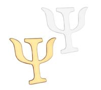 FOMIYES 2pcs Retro Alloy Letter Brooch Pin for Women Greek Alphabet Design Stylish Collar Pins for Clothing and Bags for Casual and Formal Occasions