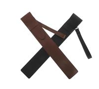 FOMIYES 2pcs Retro Drumstick Cover Black Brown Portable Storage Case for Rehearsal Practice Lanyard Holder Made of Leather Material