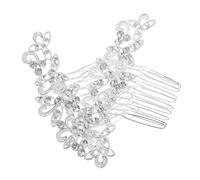 FOMIYES 2pcs Rhinestone Flower Bridal Hair Combs with Multi-tooth Secure Fit Sparkling Crystal Wedding Hair Side Clips for Brides and Bridesmaids for Bun Updos and Chignon Styling