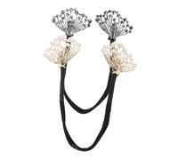 FOMIYES 2pcs Rhinestone Lazy Bun Maker French Twist Hairpin Pearl Hair Curler Bun Tool for Women for Bridal Wedding and Formal Events