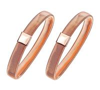 FOMIYES 2pcs Rose Gold Elastic Arm Bands for Men Adjustable Upper Arm Bracelets Stylish Sleeve Holders for Formal Wear and Parties