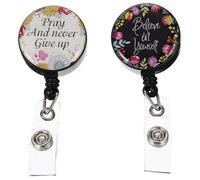 FOMIYES 2pcs Rotatable Badge Clips Reusable Badge Holders Abs Material Key Chain Function Organizing Work Hospital Office Use for Factory Workers and Employees