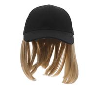 FOMIYES 2pcs Short Straight Wig Hat Baseball Cap for Women with Hair Extensions High Temperature Fiber Realistic Look Comfortable and Fashionable Sun Protection Hat for All Year Wear