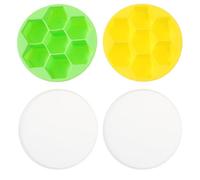 FOMIYES 2pcs Silicone Honeycomb Ice Cube Maker with Soft and Thick Bottom Easy to Demould Hexagonal Ice Tray for Cocktail and Parties in Green and Yellow Random Color
