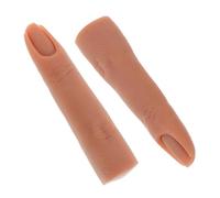 FOMIYES 2pcs Silicone Practice Nail Hand Model Movable Fake Finger for Nail Art Training Bendable Joints for Professional and Personal Use for Beginners and Advanced Techniques