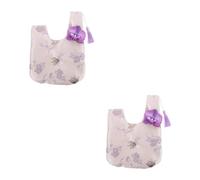 FOMIYES 2pcs Silky Brocade Wristlet Bag with Orchid Tassel Compact Chinese Style Purse for Women Elegant Floral Handbag for Wedding Party Favor and Daily Essentials Storage