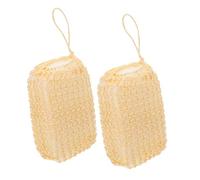FOMIYES 2Pcs Sisal Sponge Pads Exfoliating Body Scrubbers Natural Sisal Loofah Sponge for Shower Bathing, Effective Skin Exfoliation and Deep Cleansing for Men and Women