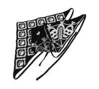 FOMIYES 2pcs Skull Spiderweb Gothic Crochet Bandana Knitted Head Scarf for Women Hair Bandana Halloween Style Party