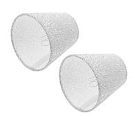 FOMIYES 2pcs Small Clip on Lamp Shade Glitter Barrel Lampshade Fabric Light Shade Cover for Living Room Bedroom Light Decoration 14x13cm Silver