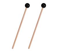 FOMIYES 2pcs Small Rubber Drum Mallets Wood Handle Percussion Sticks for Steel Drum and Xylophone Accessories Suitable for Music Practice and Performance Random Style