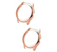FOMIYES 2pcs Solar Protective Frame Case Rose Gold Vacuum-plated Metal Finish High-grade Shock-resistant Watch Frame Cover Compatible with Xiaomi Smartwatch