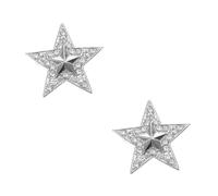 FOMIYES 2pcs Sparkling Rhinestone Star Brooch Pin for Women Vintage Alloy Fashion Clothes Lapel Badge Elegant Decorative Accessory for Scarves and Jackets