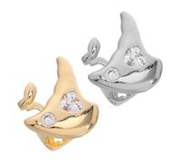 FOMIYES 2pcs Sparkly Rhinestone Heart Tooth Jewel Caps Bling Single Fake Tooth Grills for Men Women Comfortable Soft Mouth Grill Jewelry for Hip Hop Parties and Casual Wear