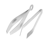 FOMIYES 2pcs Stainless Steel Fish Bone Tweezer and Chicken Hair Remover Portable Lightweight Kitchen Utensils with Slanted and Flat Tips for Precise Poultry and Fish Bone Removal