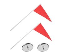 FOMIYES 2pcs Stainless Steel Golf Flagstick and Hole Cup Set 0.4x10cm for Putting Green Training Backyard Golf Supplies