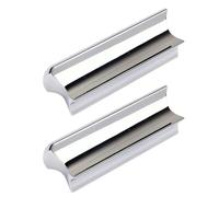 FOMIYES 2pcs Stainless Steel Guitar Slides Metal Finger Tone Bars Hard-chrome Plated Guitar Slide for Electric Acoustic Guitarists Lap Steel Playing