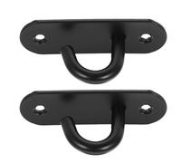 FOMIYES 2Pcs Stainless Steel Resistance Bands Wall Anchor Hooks Large Opening for Training Strap Fixing and Home Gym Workouts