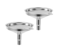 FOMIYES 2pcs Stainless Steel Small Funnels for Precise Liquid Transfer, Mini Kitchen and Lab Funnel Set for Oil, Coffee, and Perfume Bottle Filling