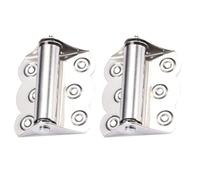FOMIYES 2pcs Stainless Steel Spring Door Hinges Bi-fold Metal Hinges for Cupboard Cabinet Doors with Automatic Closing Function Suitable for Indoor Home Use