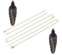 FOMIYES 2pcs Traditional German Cuckoo Clock with Mechanical Movement and Plastic Pendulum, Wall-mounted Bird Song Clock for Living Room, Office, and Home Decoration