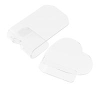 FOMIYES 2Pcs Transparent Nail Painting Palettes with Curved Thumb Handle Reusable Cosmetic Mixing Trays for Manicure and Eyeshadow Lightweight Portable Design for Travel and Professional