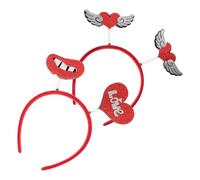 FOMIYES 2pcs Valentine's Day Headband Pride Pins Rag Sparkle Pride Headband Valentines Decorations Headscarf Rave Accessories Bandanas Bandana Cupid Festival Band Head Felt Cloth