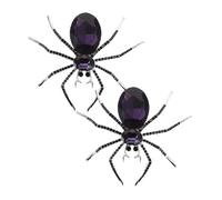 FOMIYES 2pcs Vintage Bling Spider Brooch Rhinestone Halloween Lapel Pin Crystal Badge for Suit Coat Bag Skirt Sweater Elegant Insect Jewelry Accessory for Spider Enthusiasts