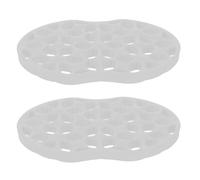 FOMIYES 2pcs White Flexible Tpe Curling Hair Brush Set for Volume and Styling, Twist and Wave Comb for Curly Hair, Salon and Home Use, Afro Curl Styling Tool