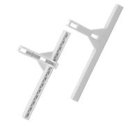 FOMIYES 2pcs White T-shaped Plastic Wire Grid Base Stand - Stable Wire Support Legs for Grid Panel Display - Suitable for Bathroom, Kitchen, Office, and Desktop Organization